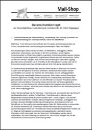 Mail-Shop Datenschutzkonzept